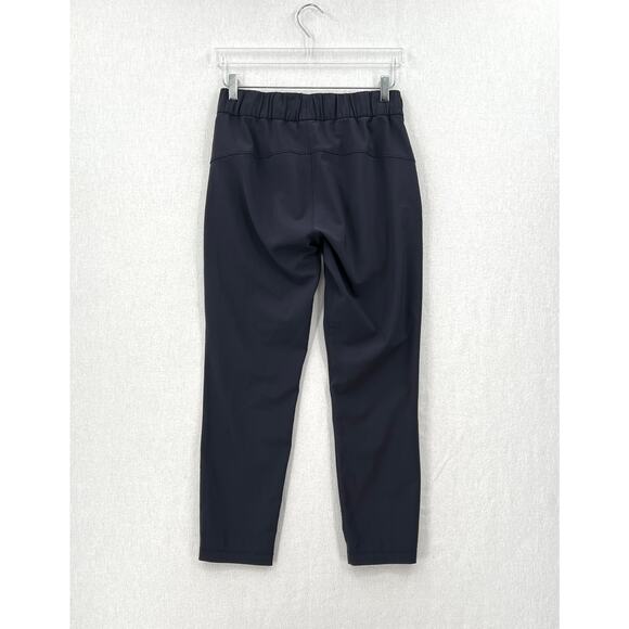 LULULEMON On The Fly Woven 27" Pants Womens 6 Dark Navy Cropped Slim Straight - Picture 2 of 14